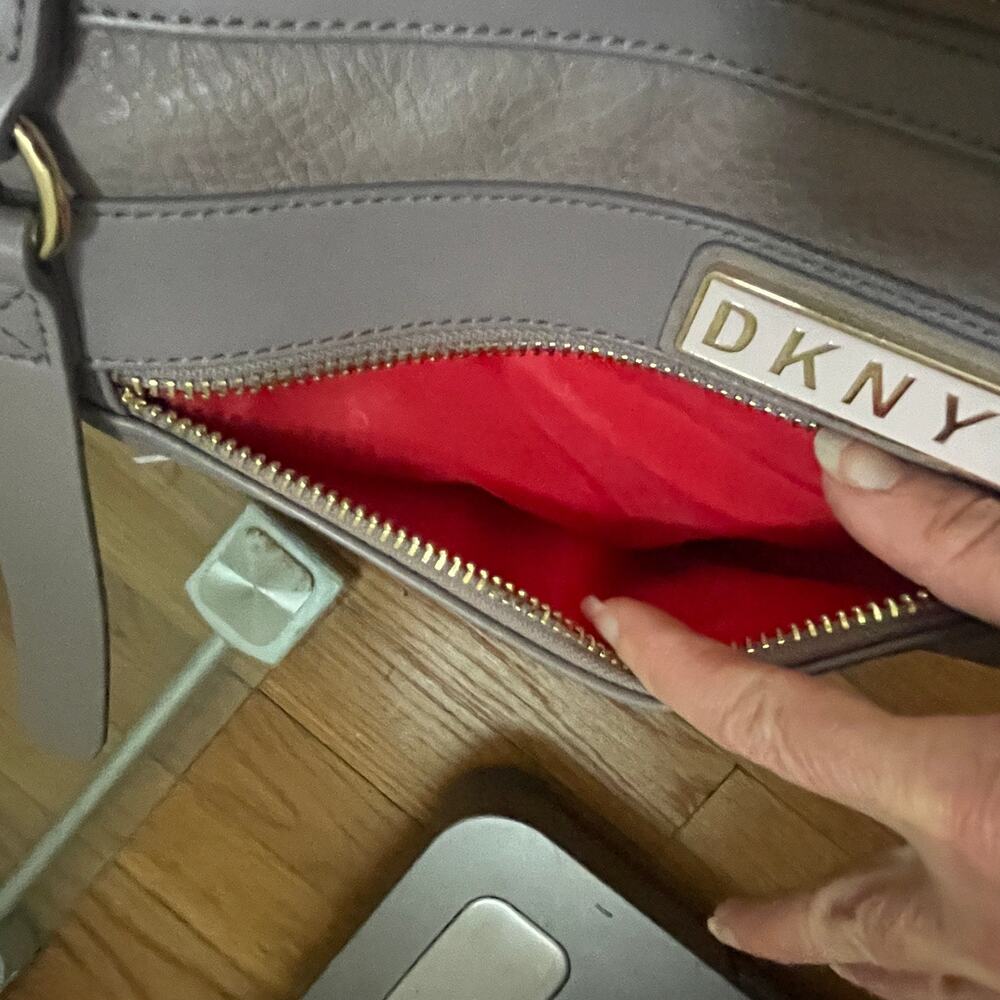 DKNY Rapture Weekender Boarding Bag in Taupe Faux Leather - Picture 14 of 16